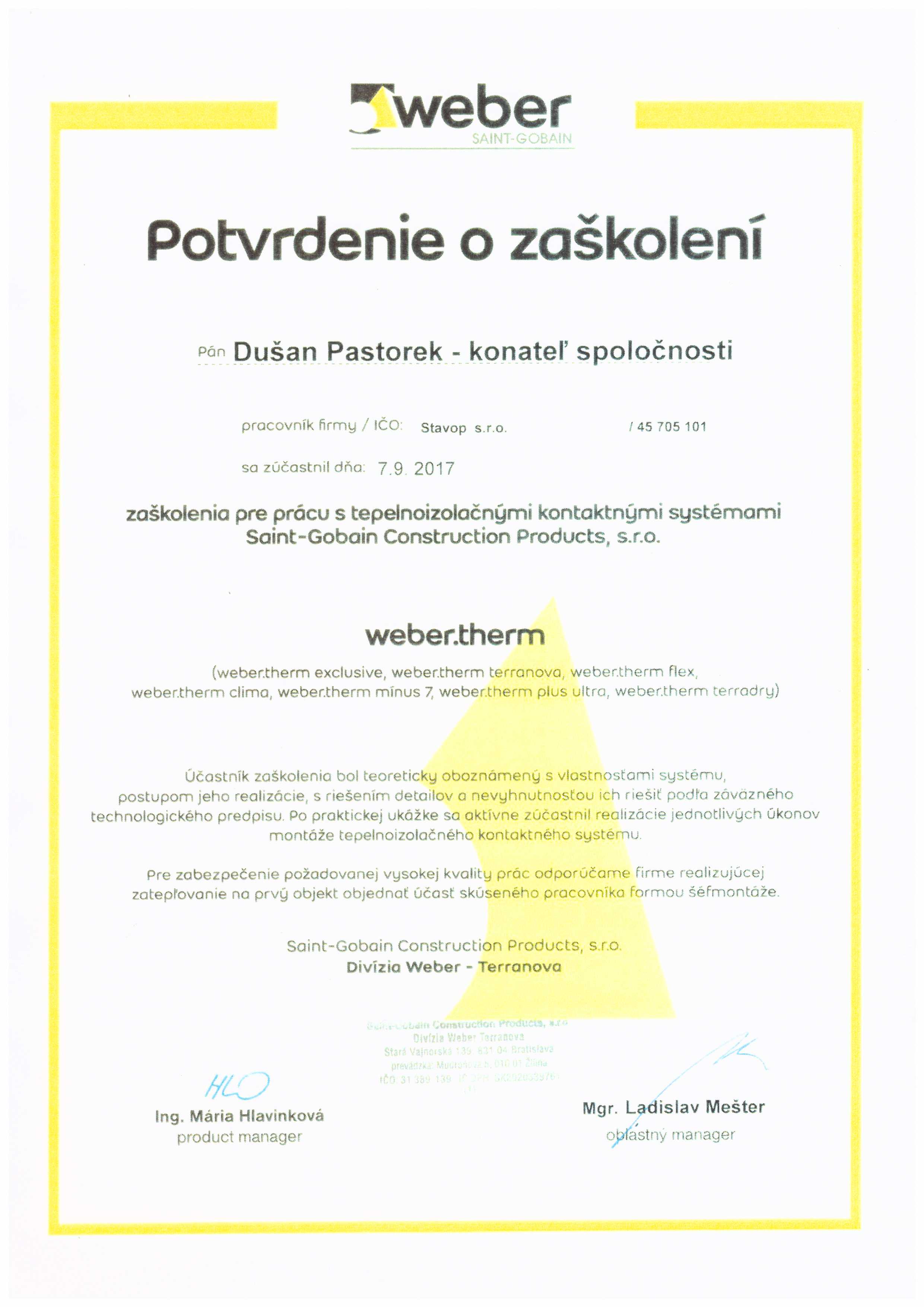 Weber-certifikat